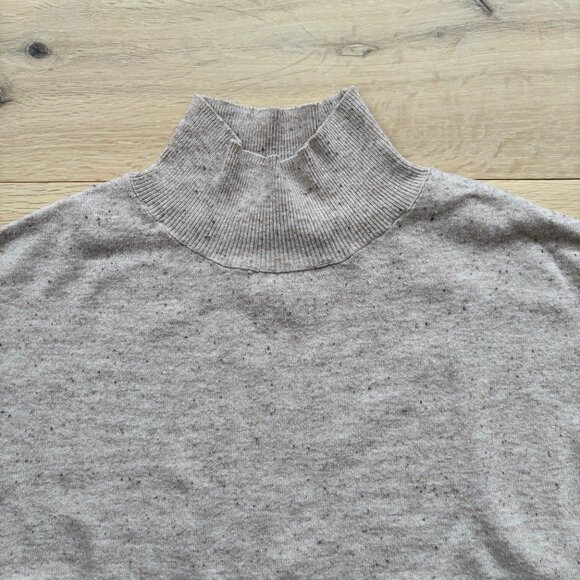 Elie Tahari Women's Tan Mock Neck Long Sleeve Sweater - Size Small - Picture 4 of 11